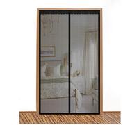 Fly Screens for Doors 85 x 220 cm Keep Bugs Out, Full Frame Magic Tape, Powerful Magnets, Self Sealing, No Drill Installation, Door Magnetic Screen for Balcony Bedroom Doors, Black