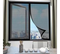 Fly Screens for Doors 86 x 101 cm Anti-Tearing Mosquito Door Net Keep Fly Bug Out Door Screen Mesh with Powerful Magnets for Balcony, Terrace, Cellar, Black