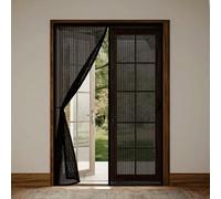 Fly Screens for Doors 90 x 239 cm, Automatically Closes, Keep Insects, with Strong Magnets and Magic Band, Without Drilling, Screen Doors with Magnets for Sliding Door, Black