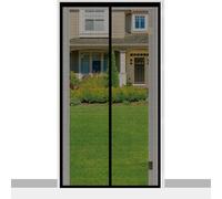 Fly Screens for Doors 96 x 206 cm Powerful Magnets, Keep Bugs Out, Automatically Closes, No Drill Installation, Anti Mosquito Mesh Curtain Garde L'Air Frais à L'Intérieur, Black