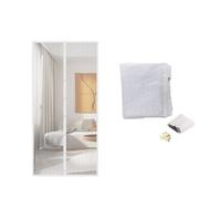 Fly Screens for Doors, Fly Screen Door,Door Screen Curtain, 4Color 5Sizes Magnetic Mosquito Net Summer Anti Bug Fly s Mesh Automatic Closing Kitchen Sticker Curtain(White,100 x 210cm)