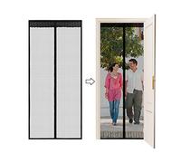 Fly Screens for Doors JANORS Magnetic Fly Screen Door, Magnetic Soft Screen Doors, Encrypted to Prevent Bug, Full Frame Magic Tape, Magnet Silent Closure, No Punching 90 * 210cm (Solid Color)