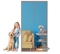 Fly Screens for Doors Magnetic 113 x 210 cm Door Fly Screen Curtain Keeping Out Flies for Living Room, Bedroom, Grey
