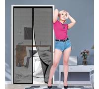 Fly Screens for Doors Metal 83 x 204 cm Fly Nets for Doors Install Without Drilling Easy Installation for Single Or Double Door Customize Size, Black