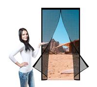 Fly Screens for Doors Plastic 76 x 200 cm Mesh Fly Curtain No Drilling Required Keep Bugs Out Lets Fresh Air in for Balcony and Patio Door, Black