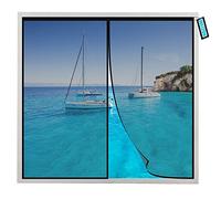 Fly Screens for Patio Doors Black 120x115cm Automatically Tight Closure Keep Insects Out Keep Away from Mosquitoes Curtain Fits Door Up to