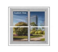 Fly Screens for Window, Custom Size Window Screen Mesh, Mosquito Insect Mesh with Double Zip, Self-Adhesive Netting, Prevents Flies Bugs from Entering The Room