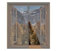 Fly Screens for Window Nets 40 x 115 cm Easy Installation No Drilling Or Screwing Mosquito Net Window for Windows Nets to Keep Bugs Out, Grey