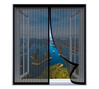 Fly Screens for Window Nets 75 x 123 cm Easy Installation No Drilling Or Screwing Powerful Magnets for Windows Nets to Keep Bugs Out, Black
