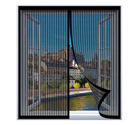 Fly Screens for Window Nets 75 x 123 cm Easy Installation No Drilling Or Screwing Transparent Window Screen for Windows Nets to Keep Bugs Out, Black