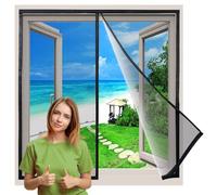 Fly Screens for Windows 140x230 cm, Polyester Magnetic Door Fly Screen Curtain Magic Paste Curtains for Anti Mosquito or Anti Pest Magnetic Soft Door Innovative, Black