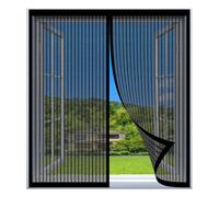 Fly Screens for Windows Frame 60 x 110 cm Easy Installation No Drilling Or Screwing Magnetic Fly Screen Door Window for Windows Nets to Keep Bugs Out, Black