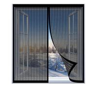 Fly Screens for Windows Magnetic 49 x 55 cm Easy Installation No Drilling Or Screwing Magnetic Screen Door with Lace for Windows Nets to Keep Bugs Out, Black