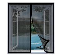 Fly Screens for Windows Magnetic 60 x 105 cm Easy Installation No Drilling Or Screwing Magnetic Screen Door with Lace for Windows Nets to Keep Bugs Out, Black