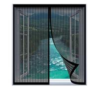 Fly Screens for Windows Magnetic 90 x 110 cm Easy Installation No Drilling Or Screwing Magnetic Fly Screen Door Window for Windows Nets to Keep Bugs Out, Black