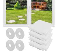 Fly Screens for Windows Net, DIY 4 Pack 1.3mx1.5m Window Netting for Insects, with Cutter and Self-Adhesive Tape, Window Nets Easy Installation Keep Flys/Bugs/Mosquitoes Out (130 x 150CM, White)