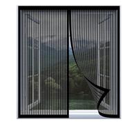 Fly Screens for Windows that Open Inwards 59 x 69 cm Easy Installation No Drilling Or Screwing Magnetic Closure Mesh Window Curtains for Windows Nets to Keep Bugs Out, Black