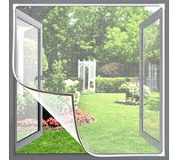 Fly Screens for Windows, White Magnetic Window Fly Screen Insect Mesh Max Size 150x180 cm, Window Nets Insects to Keep Bugs Out, Easy Installation, White Net
