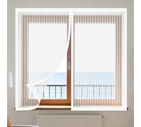 Fly Screens Windows 100 x 120 cm Keep Fly Mosquito Out No Drilling Screen for Windows Easy Installation for Home, Office, Bedroom, Living Room Kitchen, White