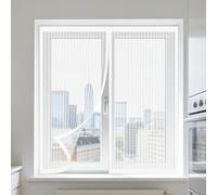 Fly Screens Windows 100 x 120 cm with Selfadhesive Window Nets to Keep Bugs Out Without Drilling Or Screwing with Self Adhesive Tape for Windows Doors and Patio Screens, White