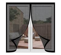 Fly Screens Windows 105 x 145 cm with Selfadhesive High Quality Window Screen Excellent Ventilation While Blocking Bugs for Home, Office, Bedroom, Living Room Kitchen, Black