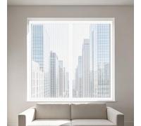 Fly Screens Windows 115 x 125 cm Keep Fly Mosquito Out Bug Net for Windows with Installation Accessories for Doors and Patio Screens, White