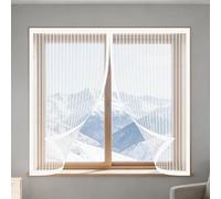 Fly Screens Windows 115 x 125 cm Keep Fly Mosquito Out Insect Mesh Mosquito Net Window Easy Installation for Window, Bedroom, Living Room, Kitchen Patio, White