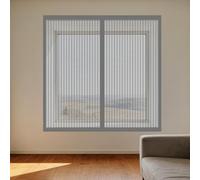 Fly Screens Windows 115 x 125 cm Selfadhesive Tape Window Fly Net Custom Size for Windows Doors and Patio Screens, Grey