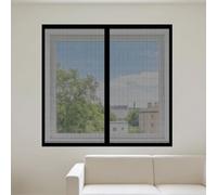 Fly Screens Windows 130 x 85 cm Selfadhesive Tape Fly Screen for Window with Installation Accessories for Home, Office, Bedroom, Living Room Kitchen, Black