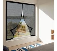 Fly Screens Windows 140 x 110 cm Keep Fly Mosquito Out DIY Screen for Windows Easy Install for Doors and Patio Screens, Black