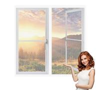 Fly Screens Windows 145 x 180 cm Prevents Insects Flies Mosquitoes from Entering The Room Fly Screen for Window Custom Size for Windows Doors and Patio Screens, White