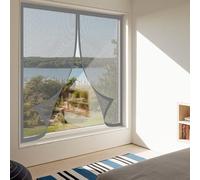 Fly Screens Windows 180 x 90 cm Keep Fly Mosquito Out DIY Screen for Windows Easy Install for Doors and Patio Screens, Grey