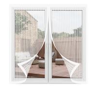 Fly Screens Windows 50 x 145 cm with Selfadhesive High Quality Window Screen Excellent Ventilation While Blocking Bugs for Home, Office, Bedroom, Living Room Kitchen, White