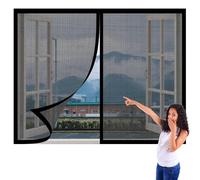 Fly Screens Windows 60 x 145 cm Prevents Insects Flies Mosquitoes from Entering The Room Bug Net for Windows Easy Install for Home, Office, Bedroom, Living Room Kitchen, Black