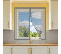 Fly Screens Windows 60 x 155 cm Selfadhesive Tape Reinforced Thickened Window Screen Custom Size for Windows Doors and Patio Screens, Grey