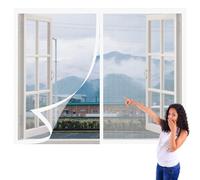 Fly Screens Windows 65 x 85 cm Prevents Insects Flies Mosquitoes from Entering The Room Bug Net for Windows Easy Install for Home, Office, Bedroom, Living Room Kitchen, White