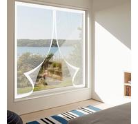 Fly Screens Windows 80 x 80 cm Keep Fly Mosquito Out DIY Screen for Windows Easy Install for Doors and Patio Screens, White