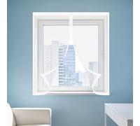 Fly Screens Windows 80 x 80 cm with Selfadhesive Insect Mesh Mosquito Net Window Easy Install for Windows Doors and Patio Screens, White