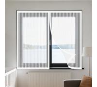 Fly Screens Windows 80 x 80 cm with Selfadhesive Magnetic Window Fly Screens for Windows Easy Installation for Window, Bedroom, Living Room, Kitchen Patio, White