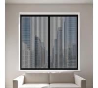 Fly Screens Windows 90 x 70 cm Keep Fly Mosquito Out Bug Net for Windows with Installation Accessories for Doors and Patio Screens, Black