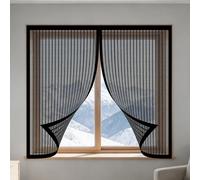Fly Screens Windows 90 x 70 cm Keep Fly Mosquito Out Insect Mesh Mosquito Net Window Easy Installation for Window, Bedroom, Living Room, Kitchen Patio, Black