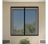Fly Screens Windows 90 x 70 cm with Selfadhesive Adjustable DIY Window Fly Screen Easy Installation for Window, Bedroom, Living Room, Kitchen Patio, Black