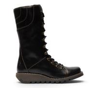Fly STER Women’s Leather Lace-Up Zip Casual Combat Ankle Boots