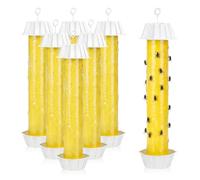 Fly Stick for Indoor Outdoor, Fly Traps, Sticky Trap, Hanging Fruit Flies Catcher, Fruit Fly Killer, Mosquito, Flying Insect Catchers for Home (Yellow,6 Pcs)