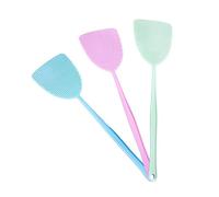 Fly Swatter for Indoor and Outdoor Use - Heavy Duty Flexible Plastic Bug Zapper Racket for Flies, Mosquitoes, Bees (3 Colors: Pink, Green, Blue)