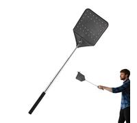 Fly Swatters,Retractable Leather Fly Swatter for Indoors | Handheld Zapper Racket with Metal Handle Flying Catcher Tool for Fishing Classroom Camping