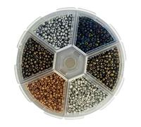 Fly Tying Beads, 1900Pcs 2-3.5Mm Plastic Slotted Sinking Fishing Beads with Storage Box, High Visibility Nymph Bead Accessories for Fly Fishing