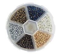 Fly Tying Beads, 1900Pcs 2-3.5Mm Plastic Slotted Sinking Fishing Beads with Storage Box, High Visibility Nymph Bead Accessories for Fly Fishing