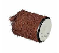 Fly Tying Chenille 20M Soft Reflective Fiber for Dry Fly Making Sparkle Streamers Carp Fishing Lure Body Material 12 Colors(Dark Brown)