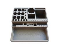 Fly Tying Desk - Storage Station Container, Hook Thread with Organized Sections, Portable Box with Compact Design, Tackle Organizer, Fishing Tool for Adults Beginners Fly Jig Supplies Craft Projects